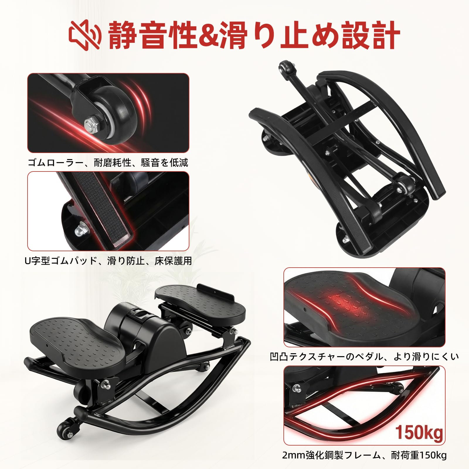 Amazon | 【2026新登場 サイドステッパー 】YODMAY ステッパー 静音
